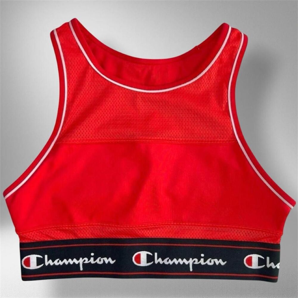 Champion Red High Neck Sports Bra – Size M